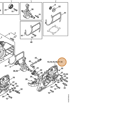 STIHL part 1140-020-2912 — IPL diagram snippet (6x zoom, amber highlight)
