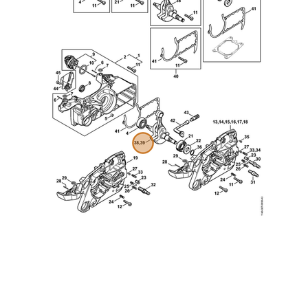STIHL part 1140-030-0400 — IPL diagram snippet (6x zoom, amber highlight)