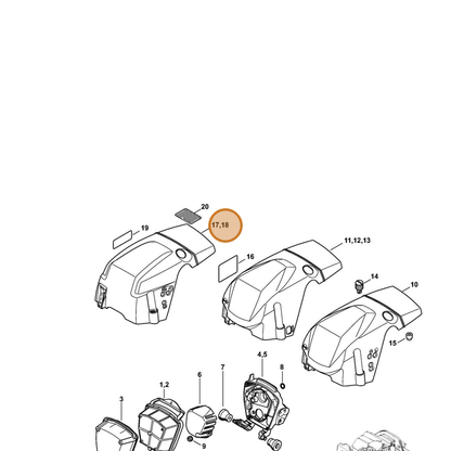 STIHL part 1140-080-1626 — IPL diagram snippet (6x zoom, amber highlight)