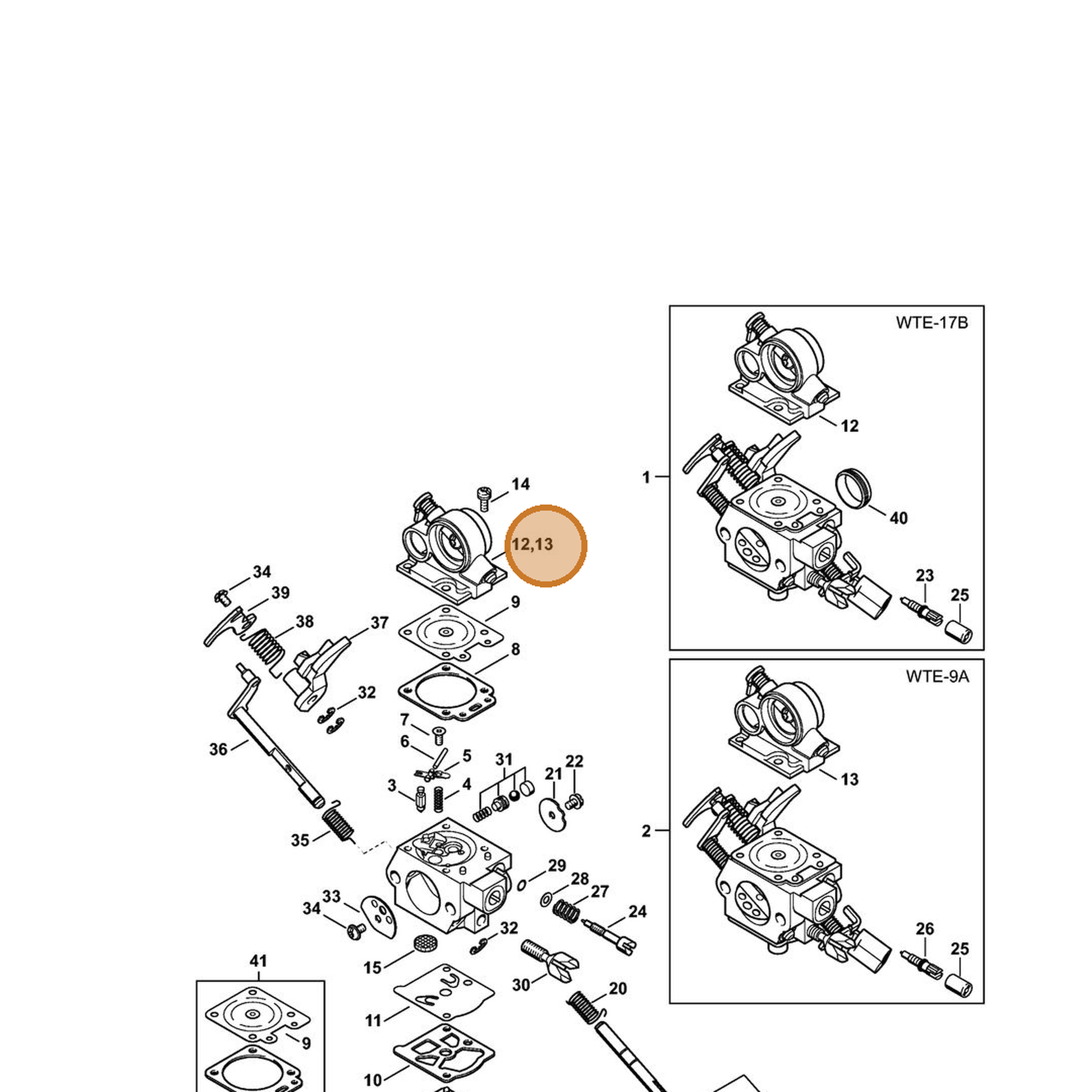 STIHL part 1140-120-0202 — IPL diagram snippet (6x zoom, amber highlight)