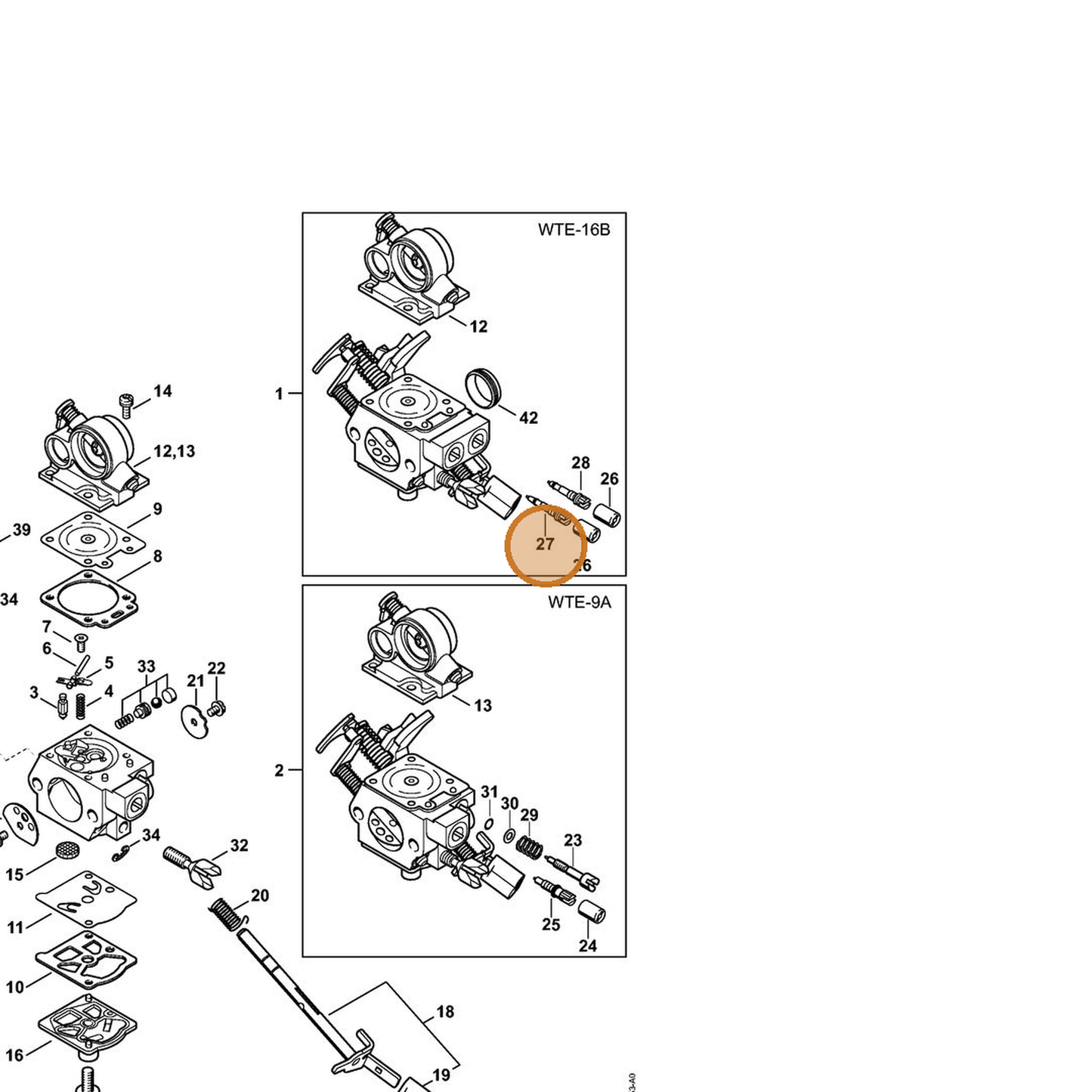 STIHL part 1140-120-6700 — IPL diagram snippet (6x zoom, amber highlight)