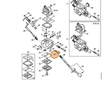 STIHL part 1140-122-6200 — IPL diagram snippet (6x zoom, amber highlight)