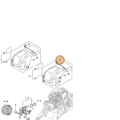 STIHL part 1140-140-9200 — IPL diagram snippet (6x zoom, amber highlight)