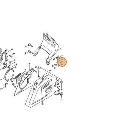 STIHL part 1140-162-5800 — IPL diagram snippet (6x zoom, amber highlight)