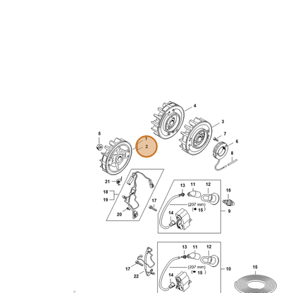 STIHL part 1140-400-1210 — IPL diagram snippet (6x zoom, amber highlight)
