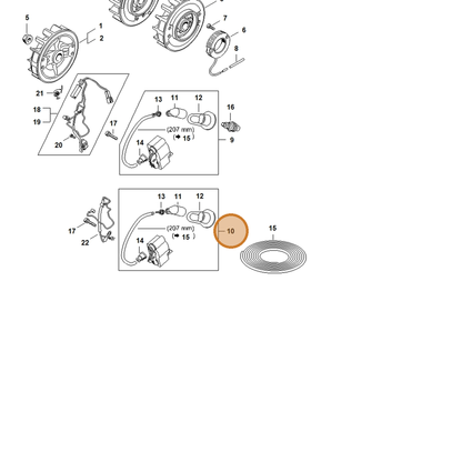 STIHL part 1140-400-1312 — IPL diagram snippet (6x zoom, amber highlight)