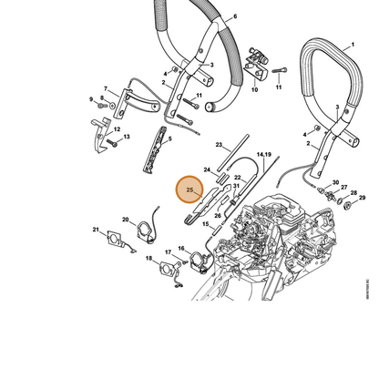 STIHL part 1140-430-6004 — IPL diagram snippet (6x zoom, amber highlight)