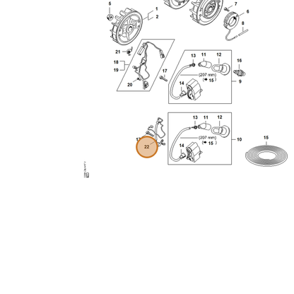 STIHL part 1140-440-3011 — IPL diagram snippet (6x zoom, amber highlight)
