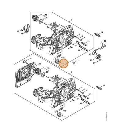 STIHL part 1140-647-9401 — IPL diagram snippet (6x zoom, amber highlight)