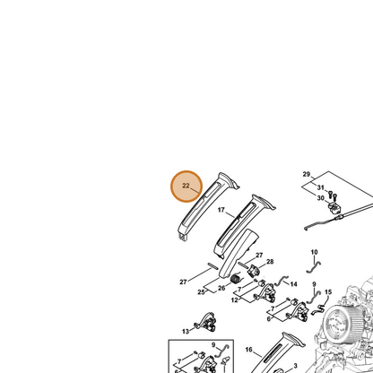 STIHL part 1140-791-0602 — IPL diagram snippet (6x zoom, amber highlight)