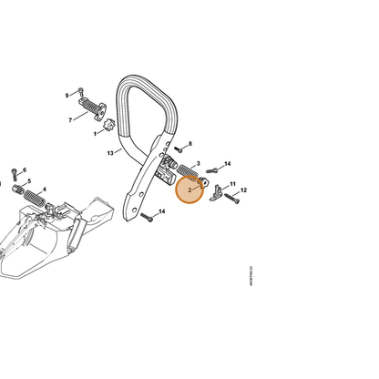 STIHL part 1140-792-2900 — IPL diagram snippet (6x zoom, amber highlight)