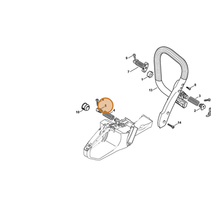 STIHL part 1140-792-2903 — IPL diagram snippet (6x zoom, amber highlight)