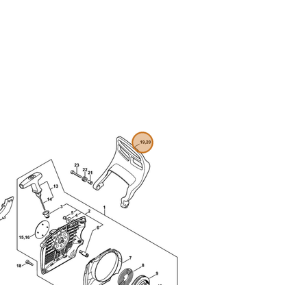 STIHL part 1140-792-4902 — IPL diagram snippet (6x zoom, amber highlight)
