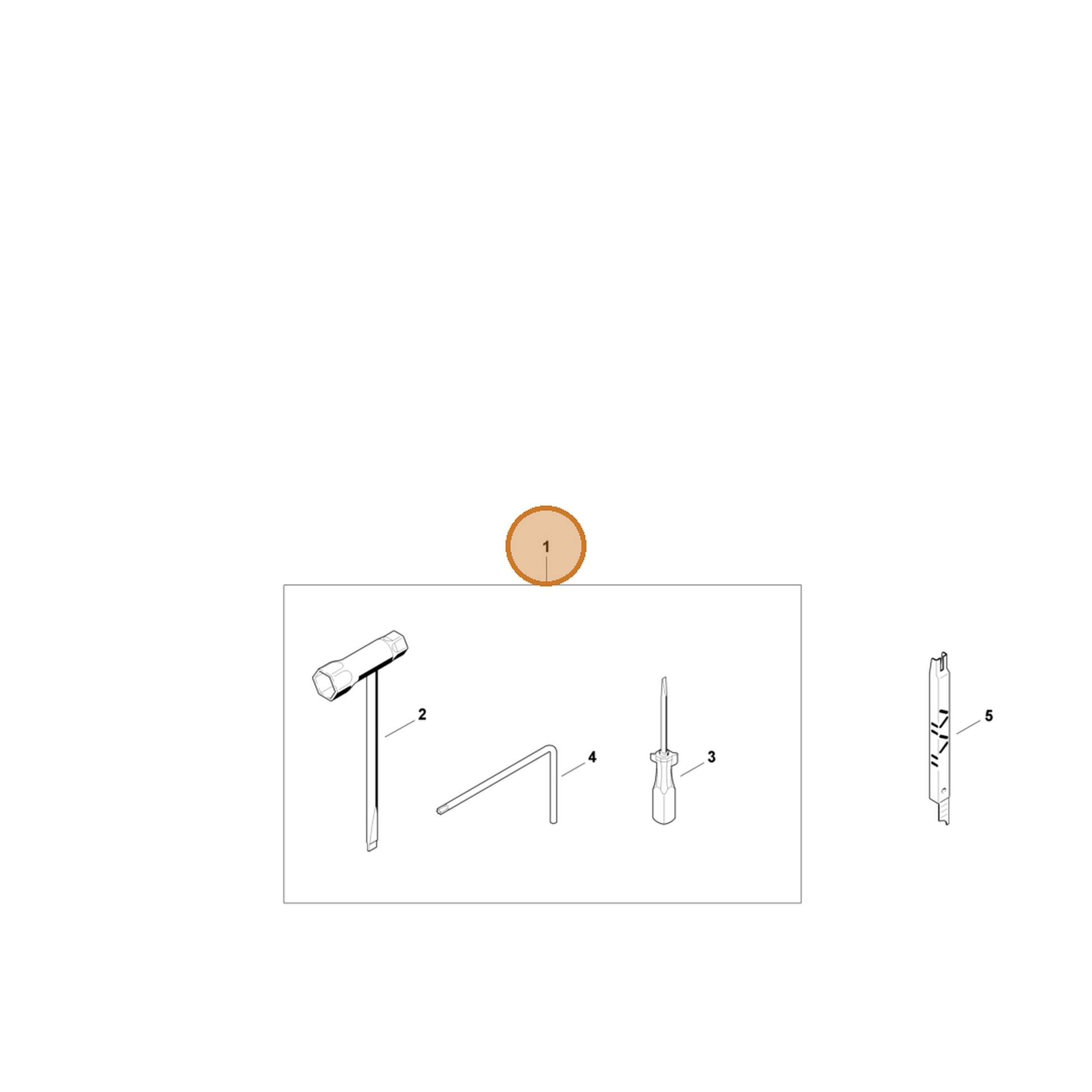 STIHL part 1140-890-1401 — IPL diagram snippet (6x zoom, amber highlight)