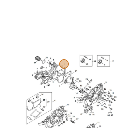 STIHL part 1141-020-2616 — IPL diagram snippet (6x zoom, amber highlight)
