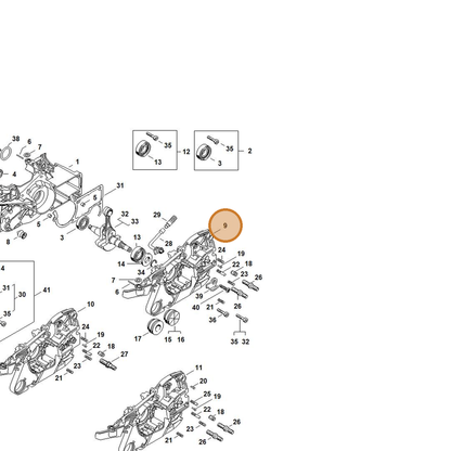 STIHL part 1141-020-2910 — IPL diagram snippet (6x zoom, amber highlight)