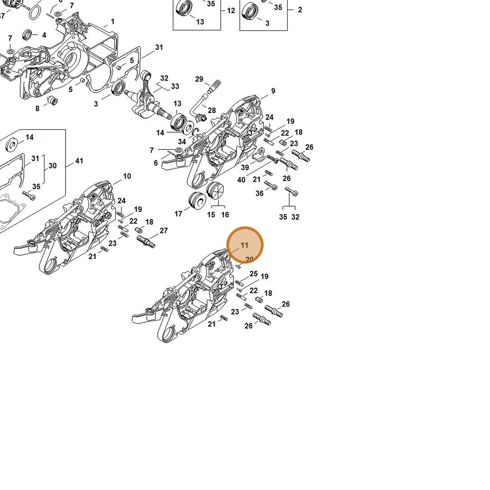 STIHL part 1141-020-2914 — IPL diagram snippet (6x zoom, amber highlight)