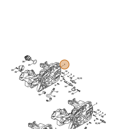 STIHL part 1141-020-3019 — IPL diagram snippet (6x zoom, amber highlight)