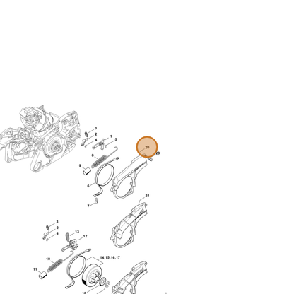 STIHL part 1141-021-1130 — IPL diagram snippet (6x zoom, amber highlight)