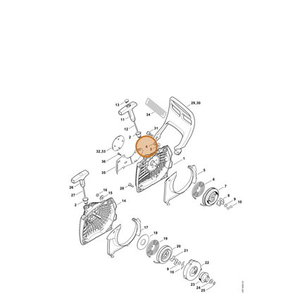 STIHL part 1141-084-0700 — IPL diagram snippet (6x zoom, amber highlight)