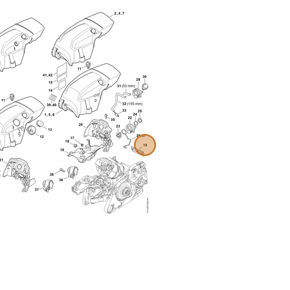 STIHL part 1141-084-4100 — IPL diagram snippet (6x zoom, amber highlight)