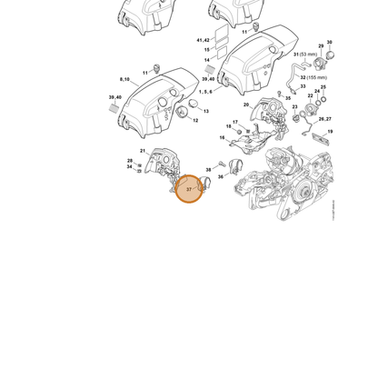 STIHL part 1141-141-7520 — IPL diagram snippet (6x zoom, amber highlight)