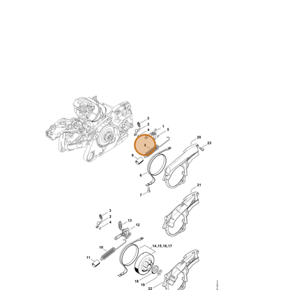 STIHL part 1141-160-5500 — IPL diagram snippet (6x zoom, amber highlight)