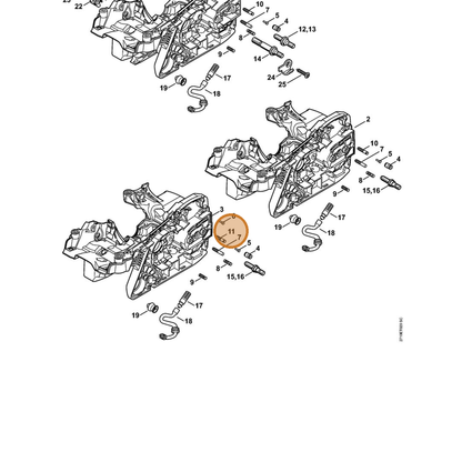 STIHL part 1141-162-5205 — IPL diagram snippet (6x zoom, amber highlight)