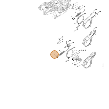 STIHL part 1141-162-8000 — IPL diagram snippet (6x zoom, amber highlight)