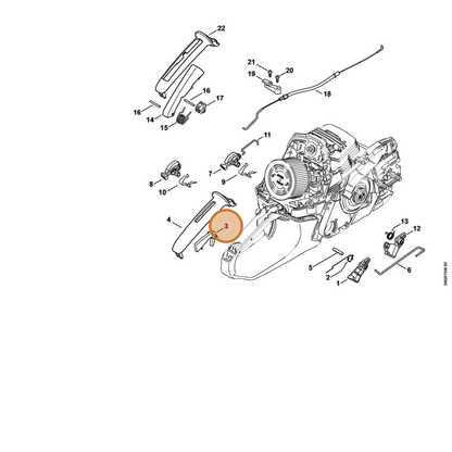 STIHL part 1141-182-0800 — IPL diagram snippet (6x zoom, amber highlight)