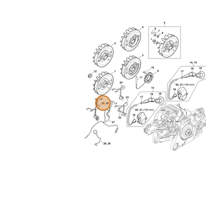 STIHL part 1141-440-3003 — IPL diagram snippet (6x zoom, amber highlight)