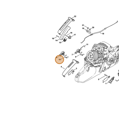 STIHL part 1141-442-1620 — IPL diagram snippet (6x zoom, amber highlight)
