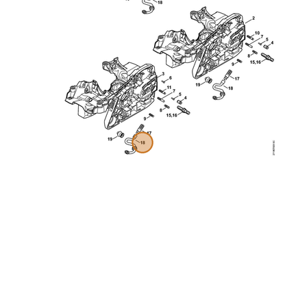 STIHL part 1141-647-9401 — IPL diagram snippet (6x zoom, amber highlight)