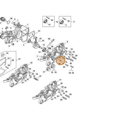 STIHL part 1141-656-7700 — IPL diagram snippet (6x zoom, amber highlight)