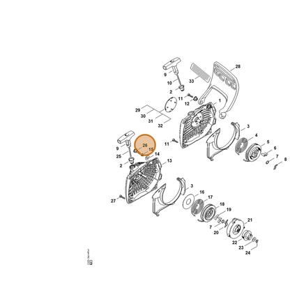 STIHL part 1141-790-6101 — IPL diagram snippet (6x zoom, amber highlight)