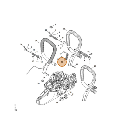STIHL part 1141-790-8304 — IPL diagram snippet (6x zoom, amber highlight)