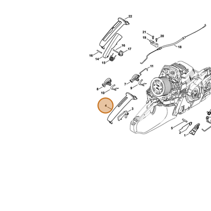 STIHL part 1141-791-0600 — IPL diagram snippet (6x zoom, amber highlight)