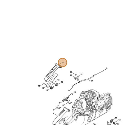 STIHL part 1141-791-0603 — IPL diagram snippet (6x zoom, amber highlight)