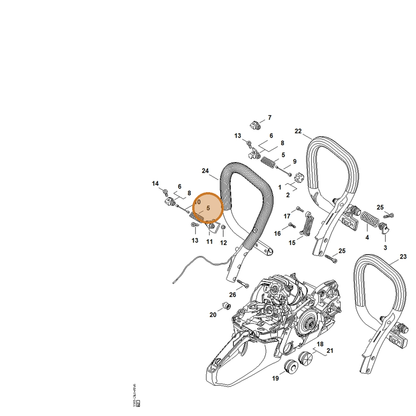 STIHL part 1141-791-3102 — IPL diagram snippet (6x zoom, amber highlight)