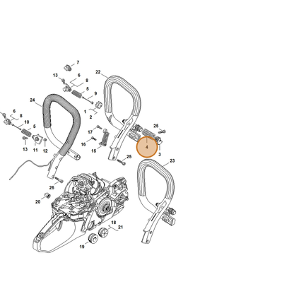 STIHL part 1141-791-3112 — IPL diagram snippet (6x zoom, amber highlight)