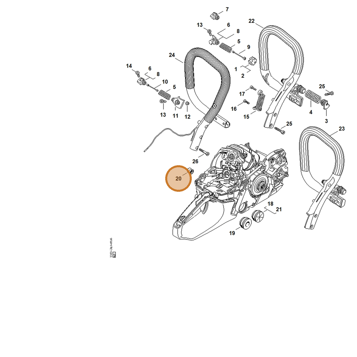STIHL part 1141-791-5902 — IPL diagram snippet (6x zoom, amber highlight)