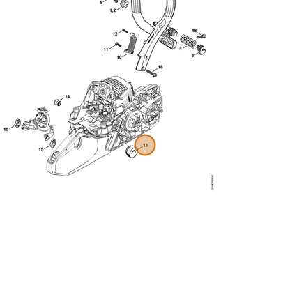 STIHL part 1141-791-5903 — IPL diagram snippet (6x zoom, amber highlight)
