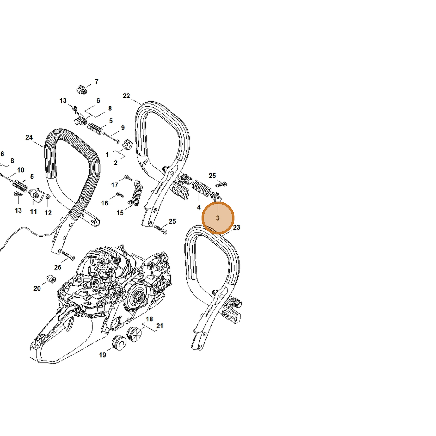 STIHL part 1141-792-2900 — IPL diagram snippet (6x zoom, amber highlight)