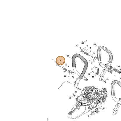 STIHL part 1141-792-2902 — IPL diagram snippet (6x zoom, amber highlight)