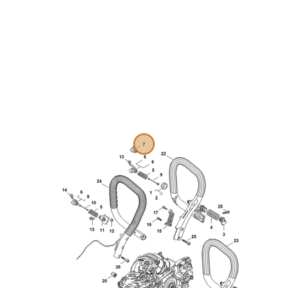 STIHL part 1141-792-2910 — IPL diagram snippet (6x zoom, amber highlight)