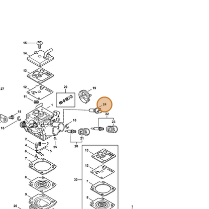 STIHL part 1142-122-6200 — IPL diagram snippet (6x zoom, amber highlight)