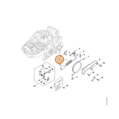 STIHL part 1142-160-5500 — IPL diagram snippet (6x zoom, amber highlight)