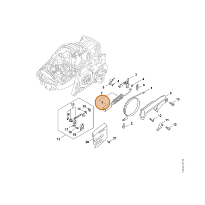STIHL part 1142-162-8000 — IPL diagram snippet (6x zoom, amber highlight)