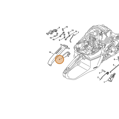 STIHL part 1142-182-0800 — IPL diagram snippet (6x zoom, amber highlight)