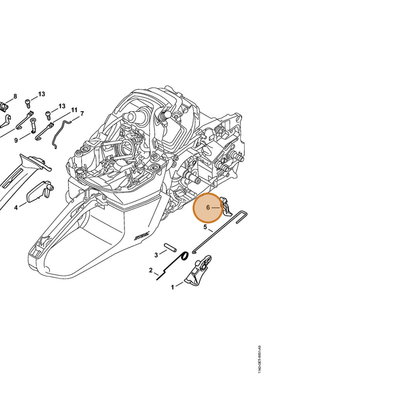 STIHL part 1142-182-2800 — IPL diagram snippet (6x zoom, amber highlight)